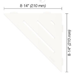 Schluter Shelf-E Triangular Wave Matte White SES1 D10 MBW